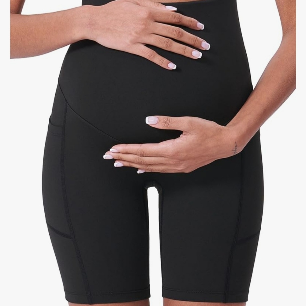 Maternity Biker Shorts - Set of 2 - Picture 8 of 10
